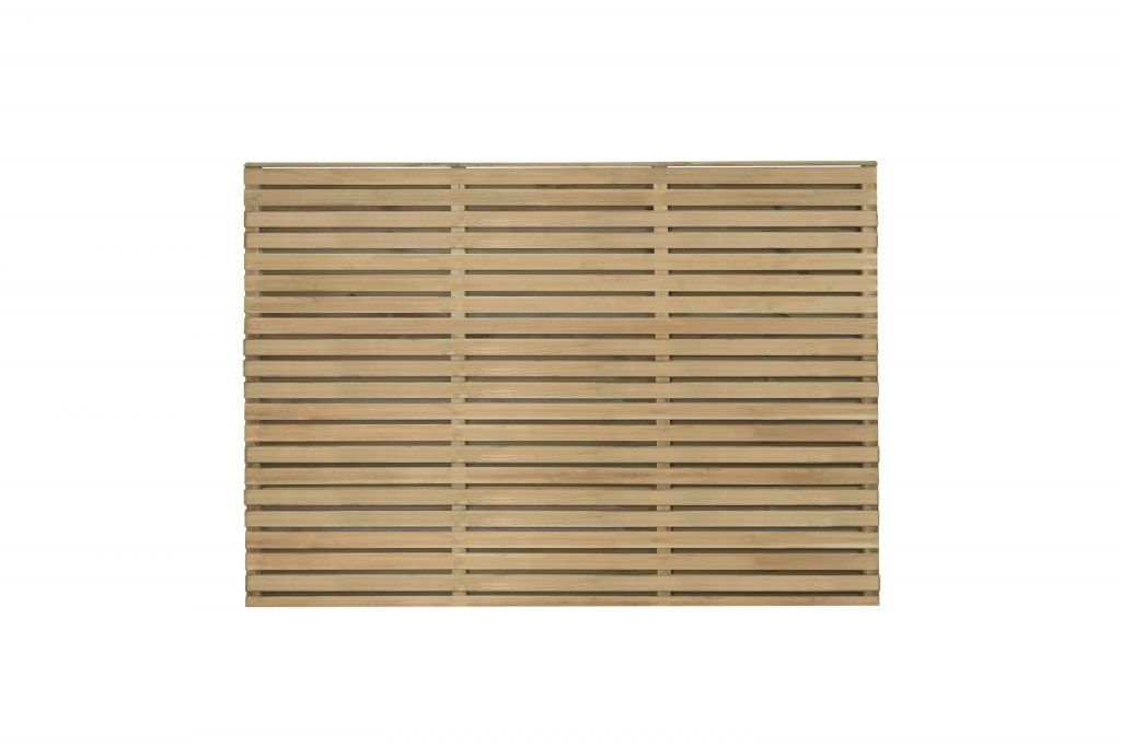 1.8m x 1.2m Pressure Treated Contemporary Double Slatted Fence Panel