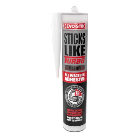 290ml EVO-STIK STICKS LIKE TURBO ADHESIVE CLEAR