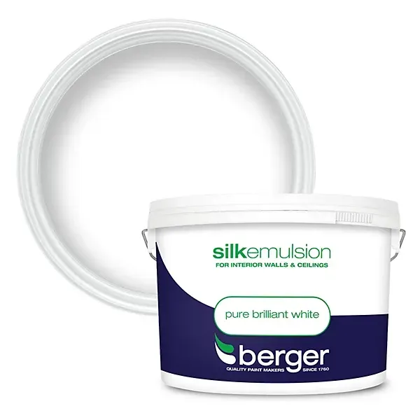 10ltr Berger Pure Brilliant White Silk Emulsion