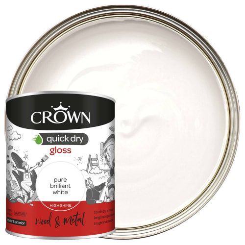 2.5ltr Crown Pure Brilliant White Quick Dry Gloss