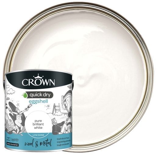750ml Crown Pure Brilliant White Quick Dry Eggshell