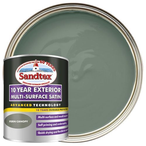 750ml Sandtex 10 Year Exterior Multi-Surface Satin Paint Ferne Canopy