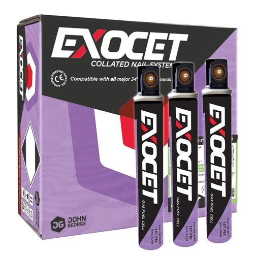Exocet 63 x 2.8 Ring Shank Exogalv Nails 3300/Pack