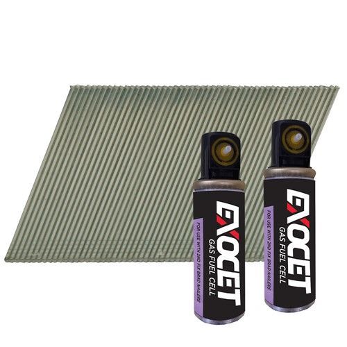 Exocet 38mm Galvanised Angled Brad Nails 2000/Pack Exocet 38mm Galvanised Angled Brad Nails 2000/Pack