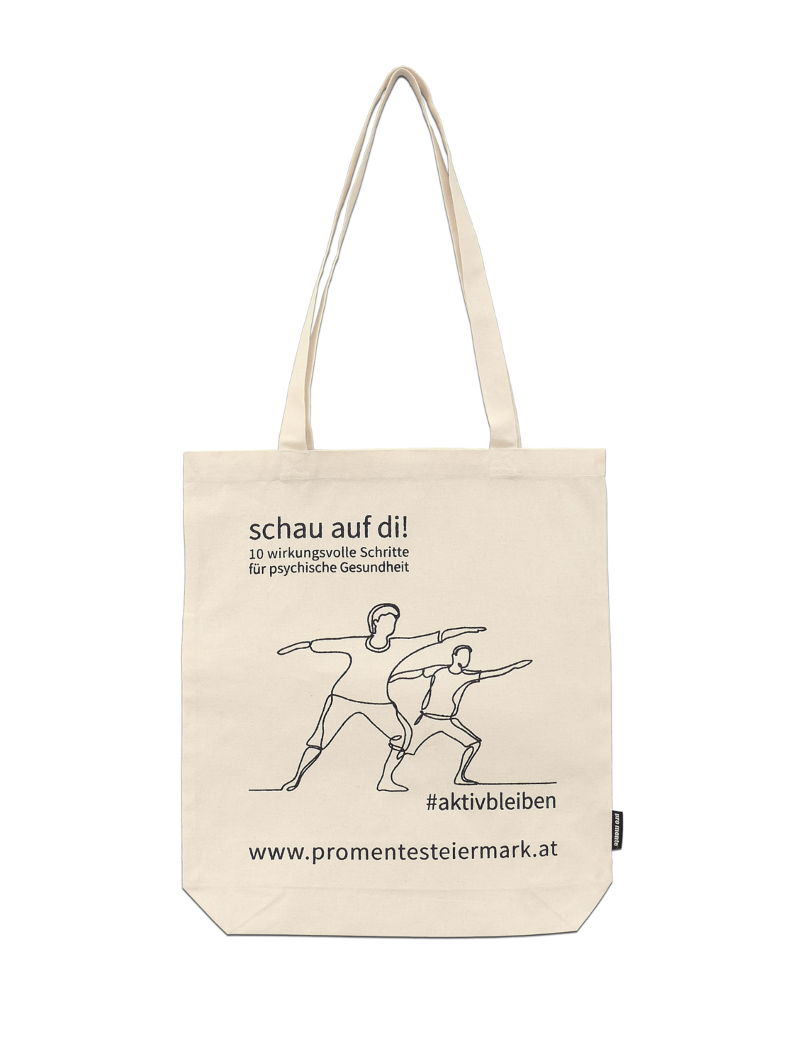 Stofftasche schau auf di! – „Aktiv bleiben"