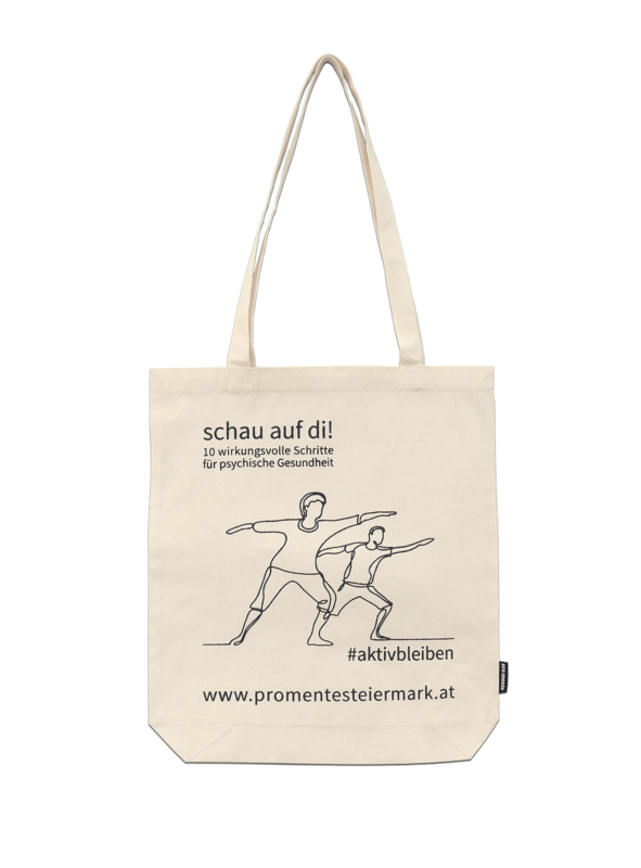 Stofftasche schau auf di! – „Aktiv bleiben"