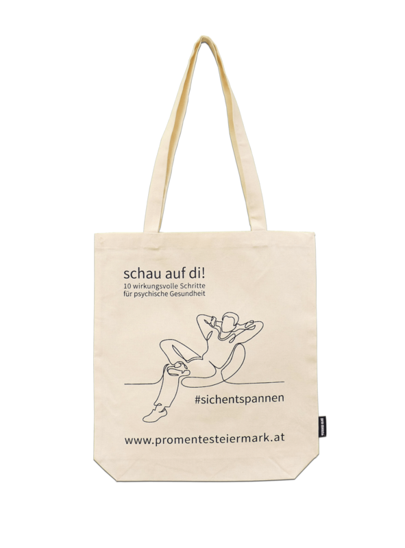 Stofftasche schau auf di! – „Sich entspannen"