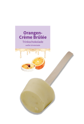 Trinkschokolade „Orangen-Crème Brûlée“