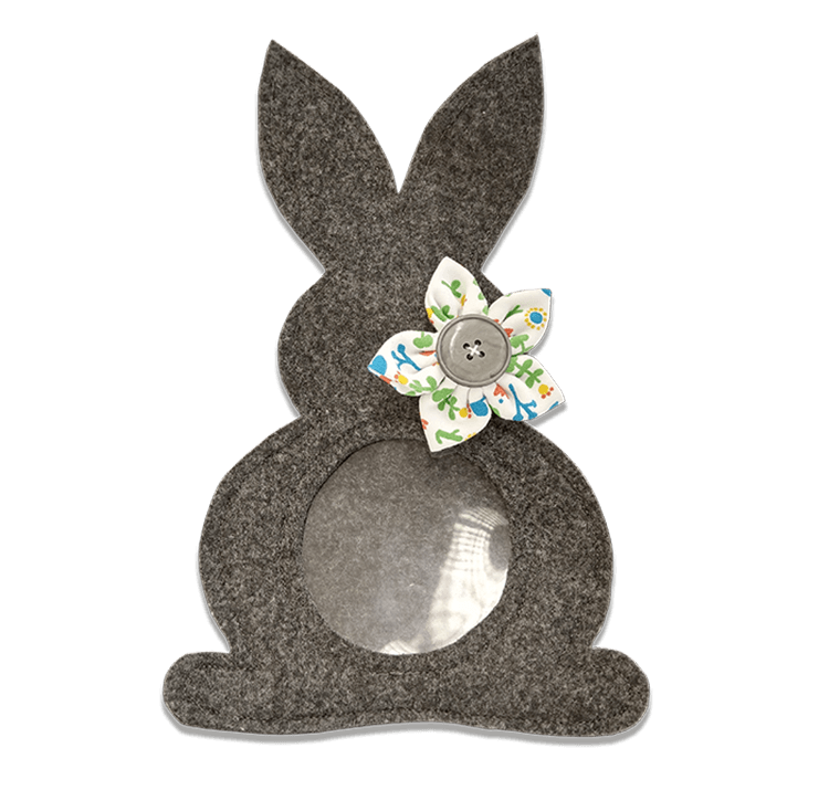 Filz-Hase mit Folienfenster "Häschen-Nest"