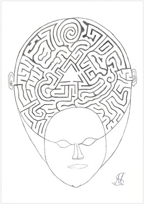 Digitaldruck "Head-Maze"