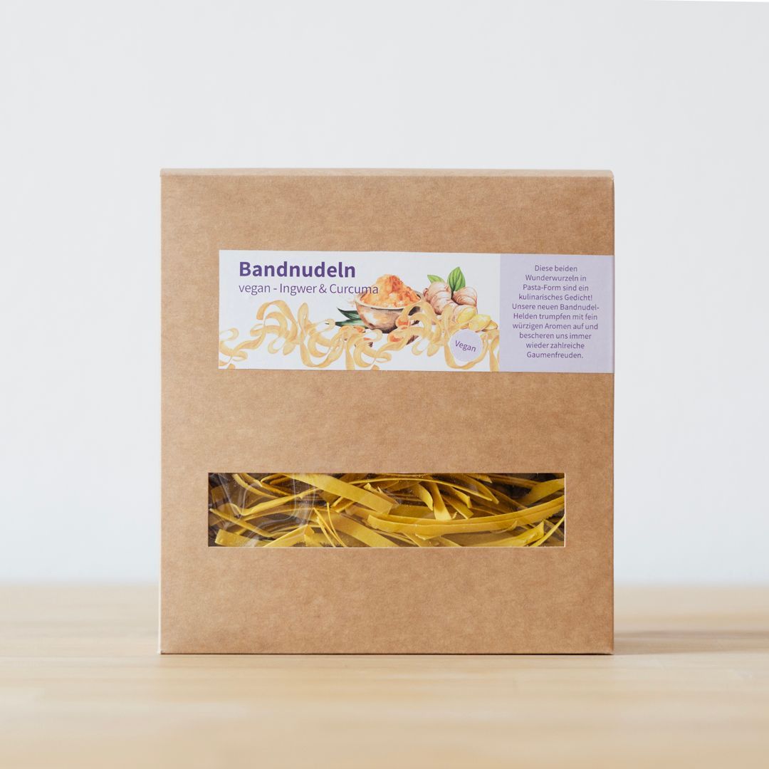 Bandnudeln „Ingwer & Curcuma“  – vegan