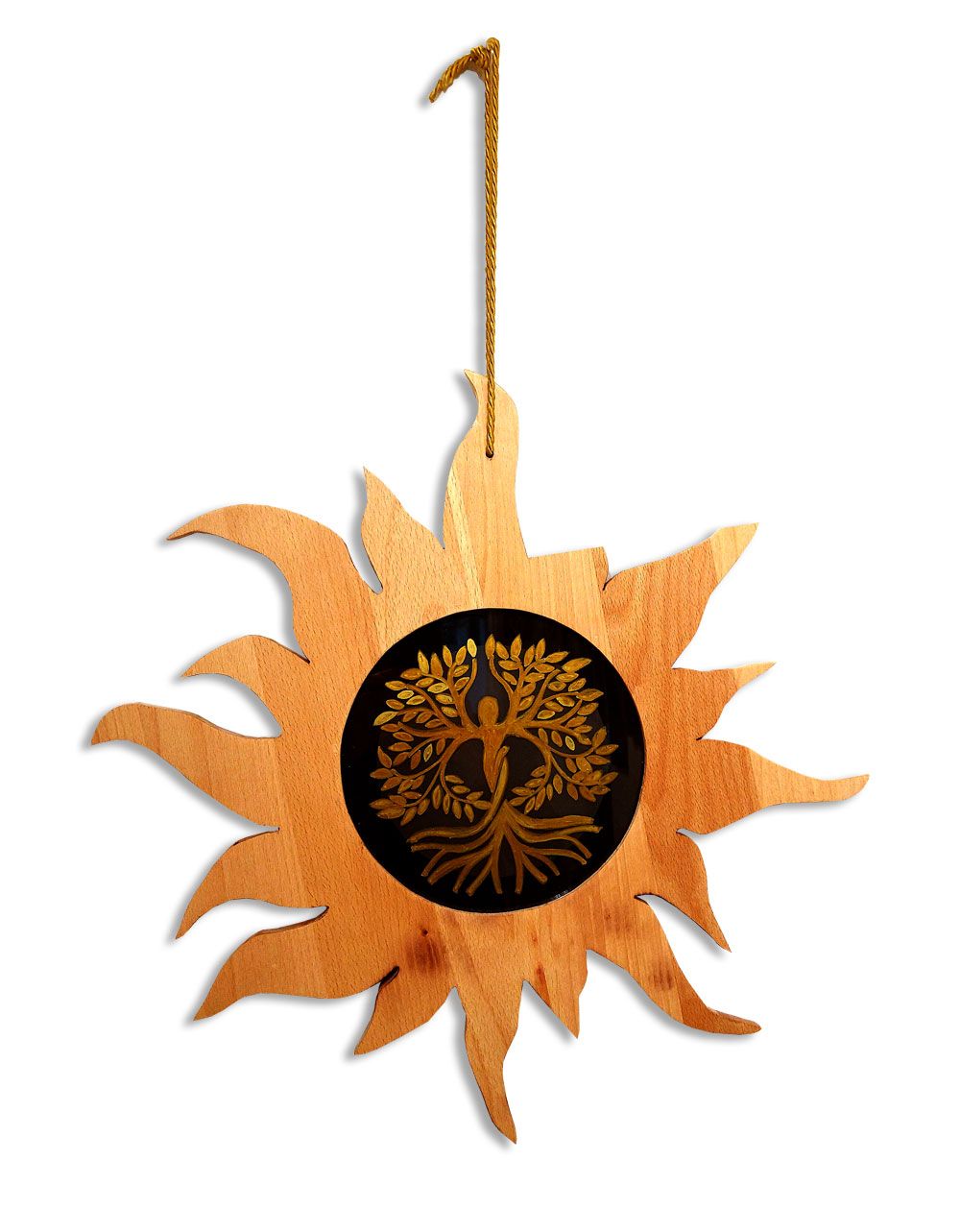 Wandbild Holz  "Sonne"