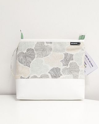 Einzelstück – Kosmetiktasche – Blätter hell