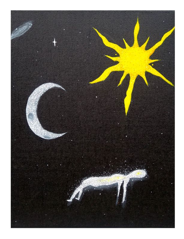 Malerei "Träume stehen in den Sternen"