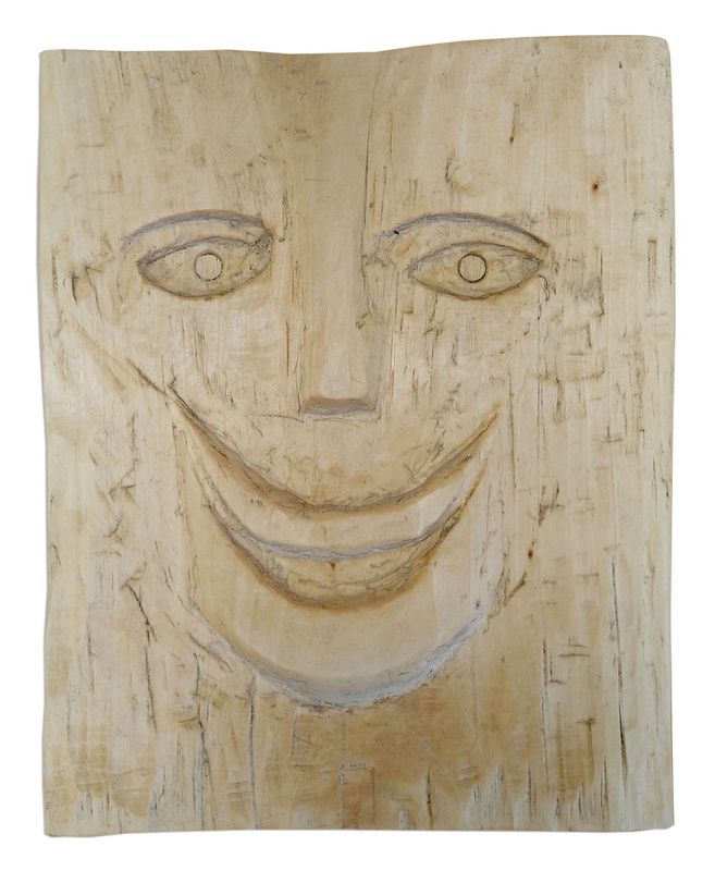 Holzbild "Fröhliches Gesicht"