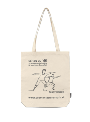 Stofftasche schau auf di! – „Aktiv bleiben"