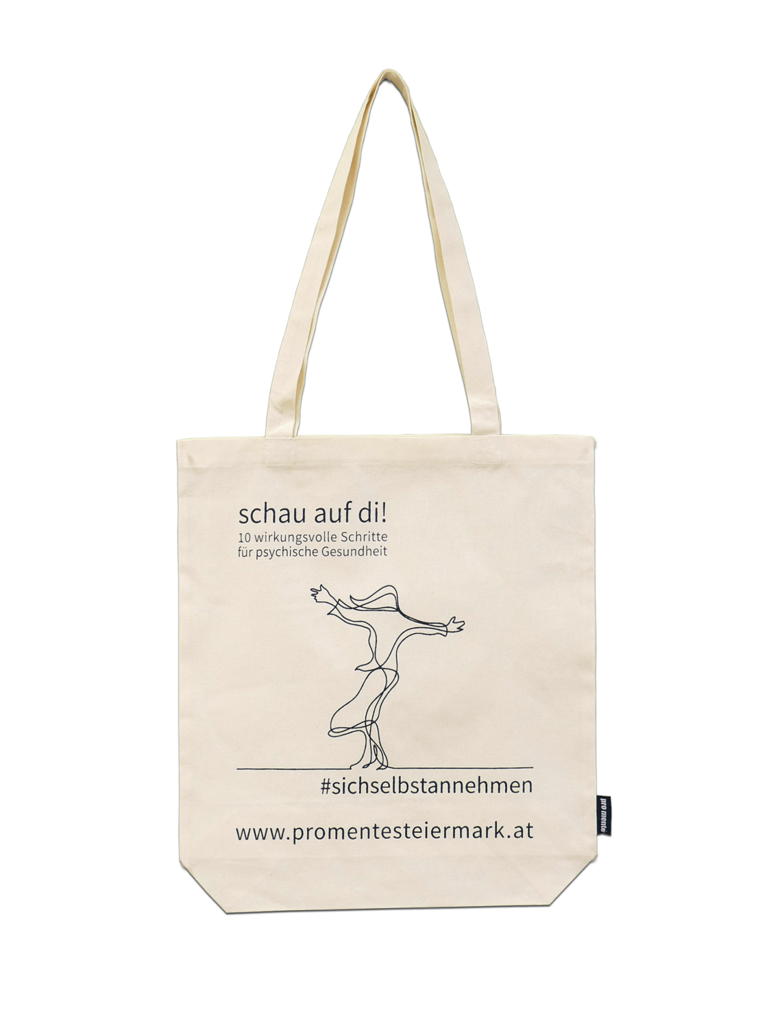 Stofftasche schau auf di! – „Sich selbst annehmen"