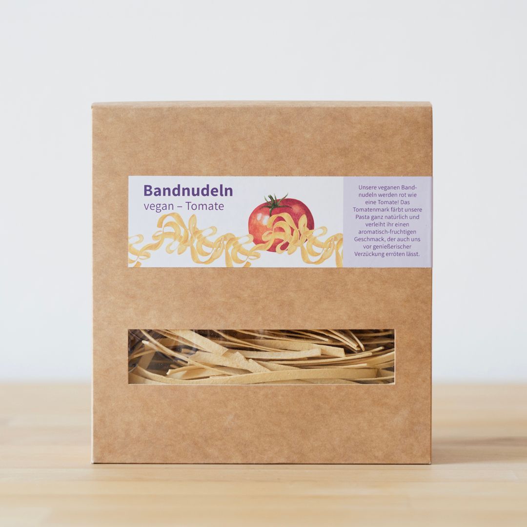Bandnudeln „Tomate“ – vegan Bandnudeln „Tomate“ – vegan