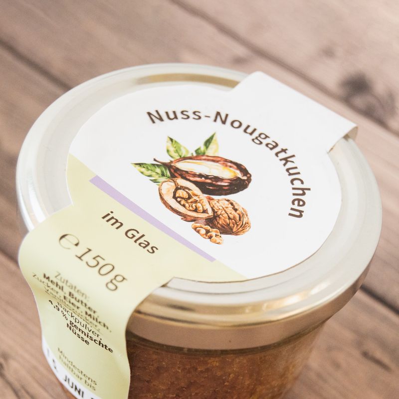 Nuss-Nougatkuchen im Glas