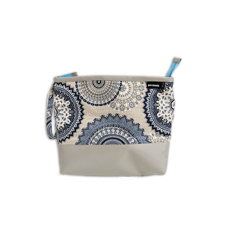 EINZELSTÜCK - Kosmetiktasche - grau/blau EINZELSTÜCK - Kosmetiktasche - grau/blau