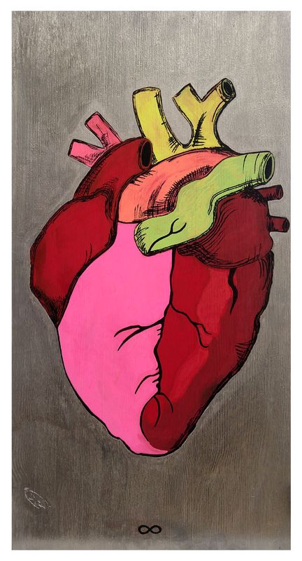 Malerei "das menschliche Herz ist Zentrale von Hoffnung und Zuversicht"