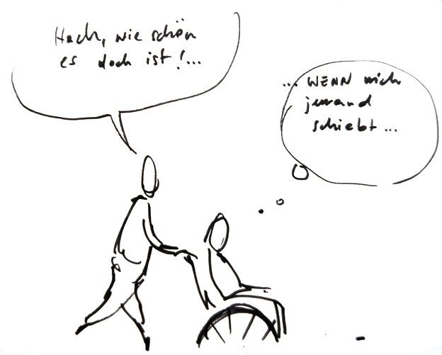 Zeichnung "Rollstuhl"