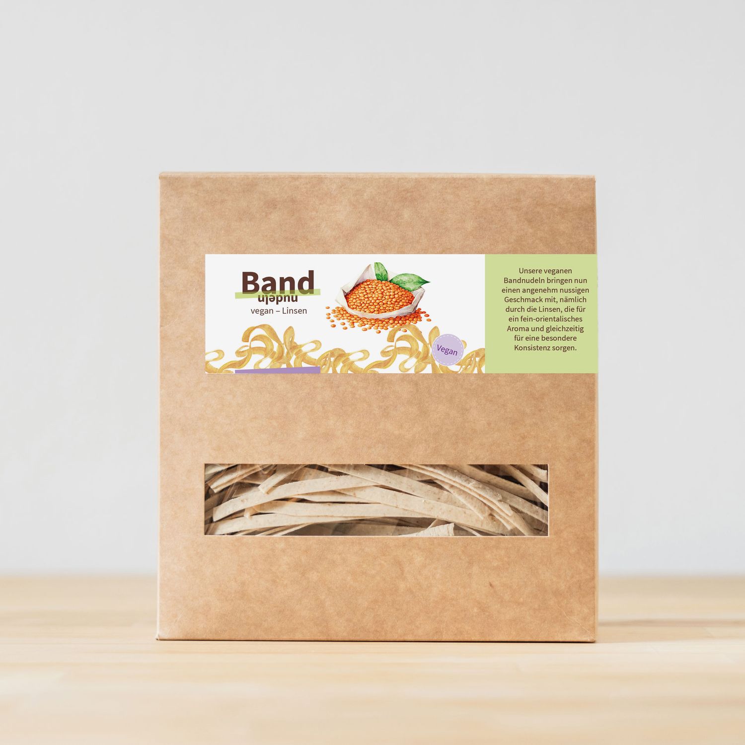 Bandnudeln „Linsen“ – vegan