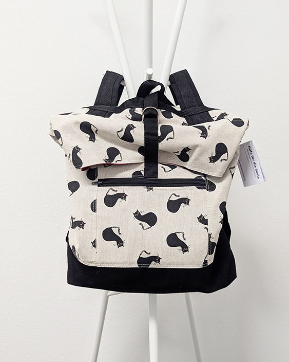 Einzelstück – Rolltop Backpack – Katzen Einzelstück – Rolltop Backpack – Katzen