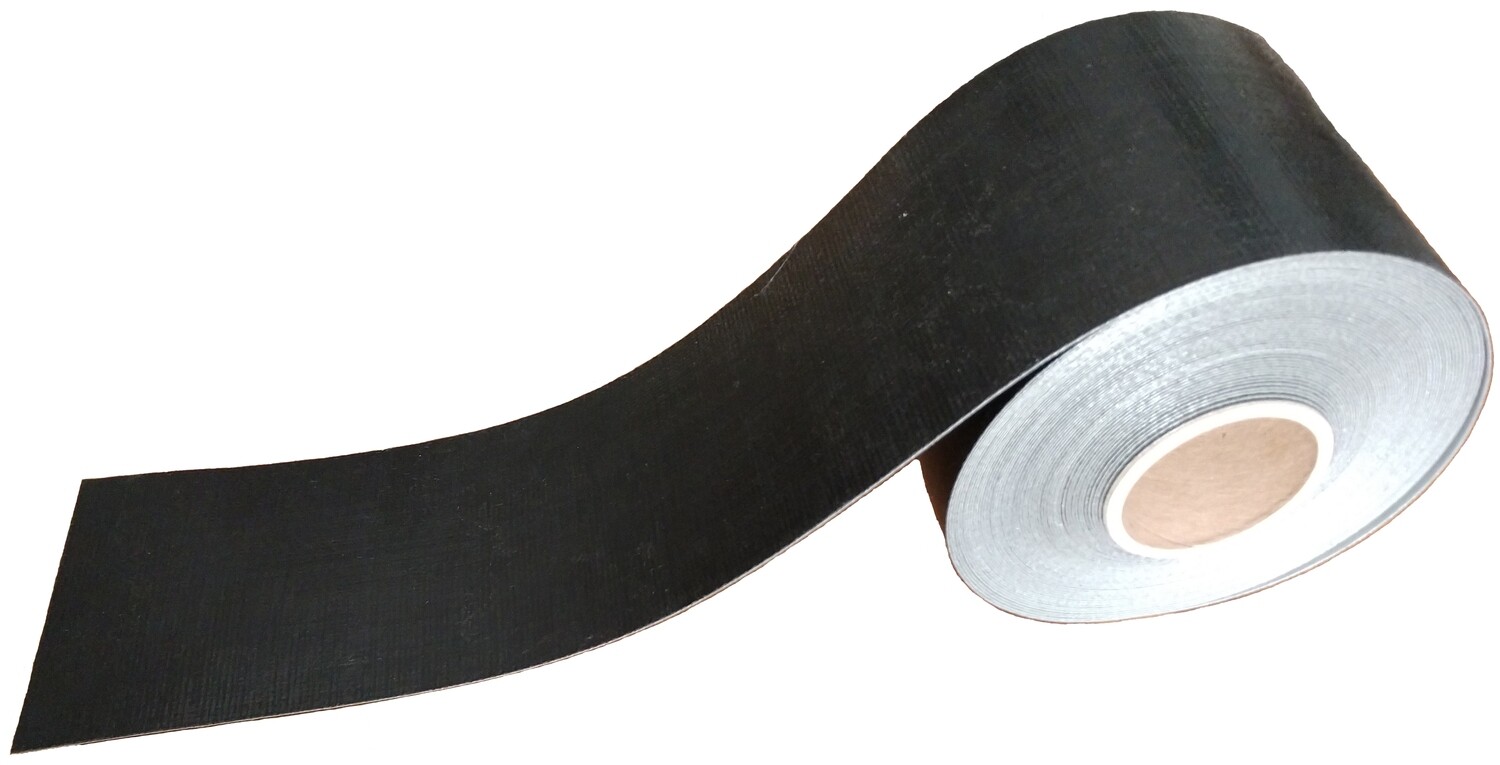 Pond Liner Seaming and Repair Tape - Single-Sided - 6" Wide Black