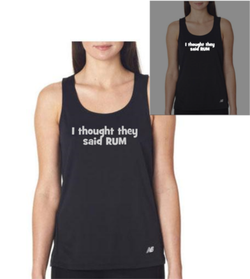 I thought they said RUM - Ladies Tank New Balance