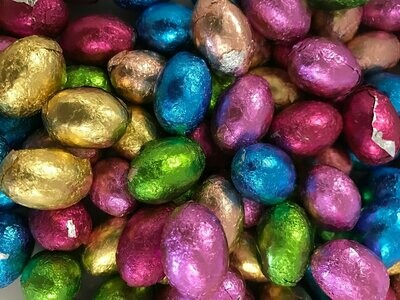 Foil-Wrapped Solid Milk Chocolate Eggs