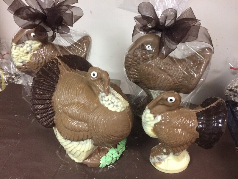 Large Fat Solid Milk Chocolate Turkey (Front Left)