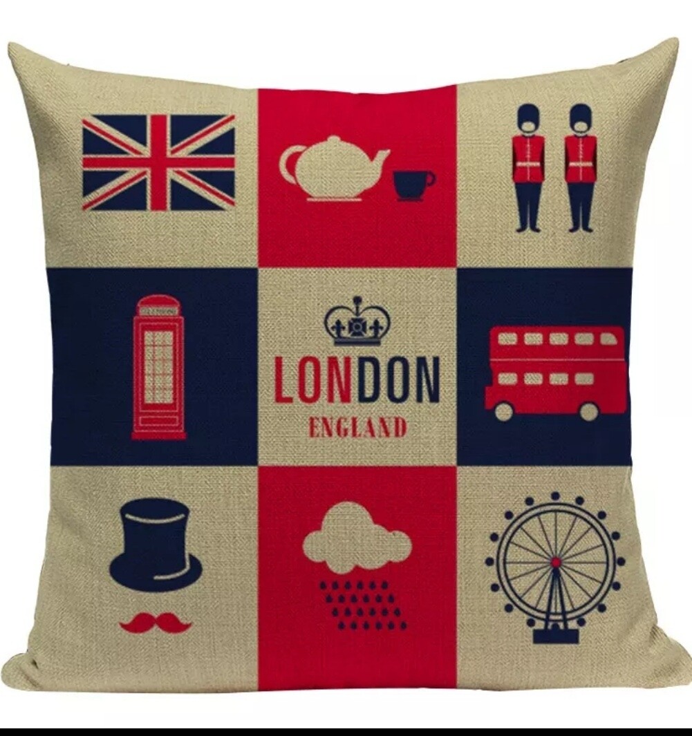Classic London Icons Cushion Cover