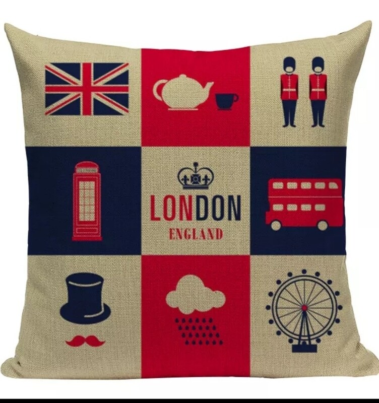 Classic London Icons Cushion Cover