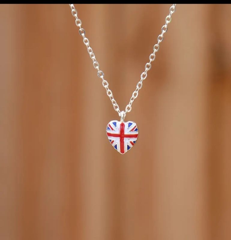 Union Jack Heart Necklace