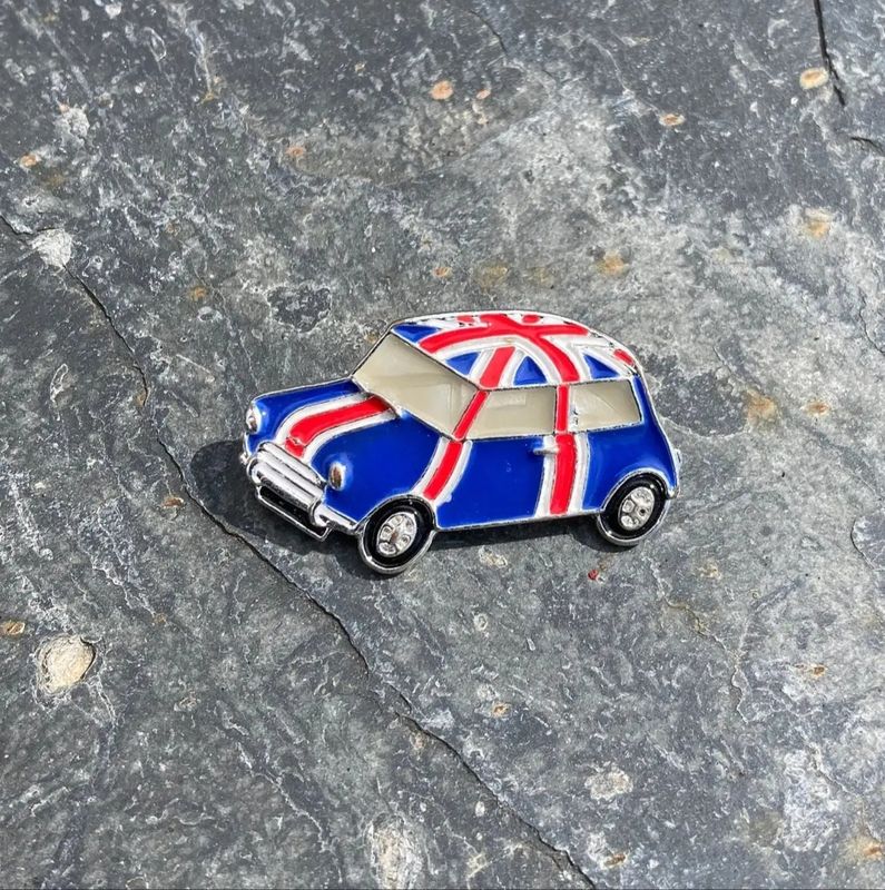 British Union Jack Flag Mini Car Brooch