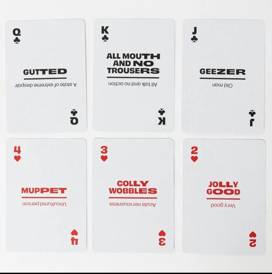 Lingo British Slang Playing Cards