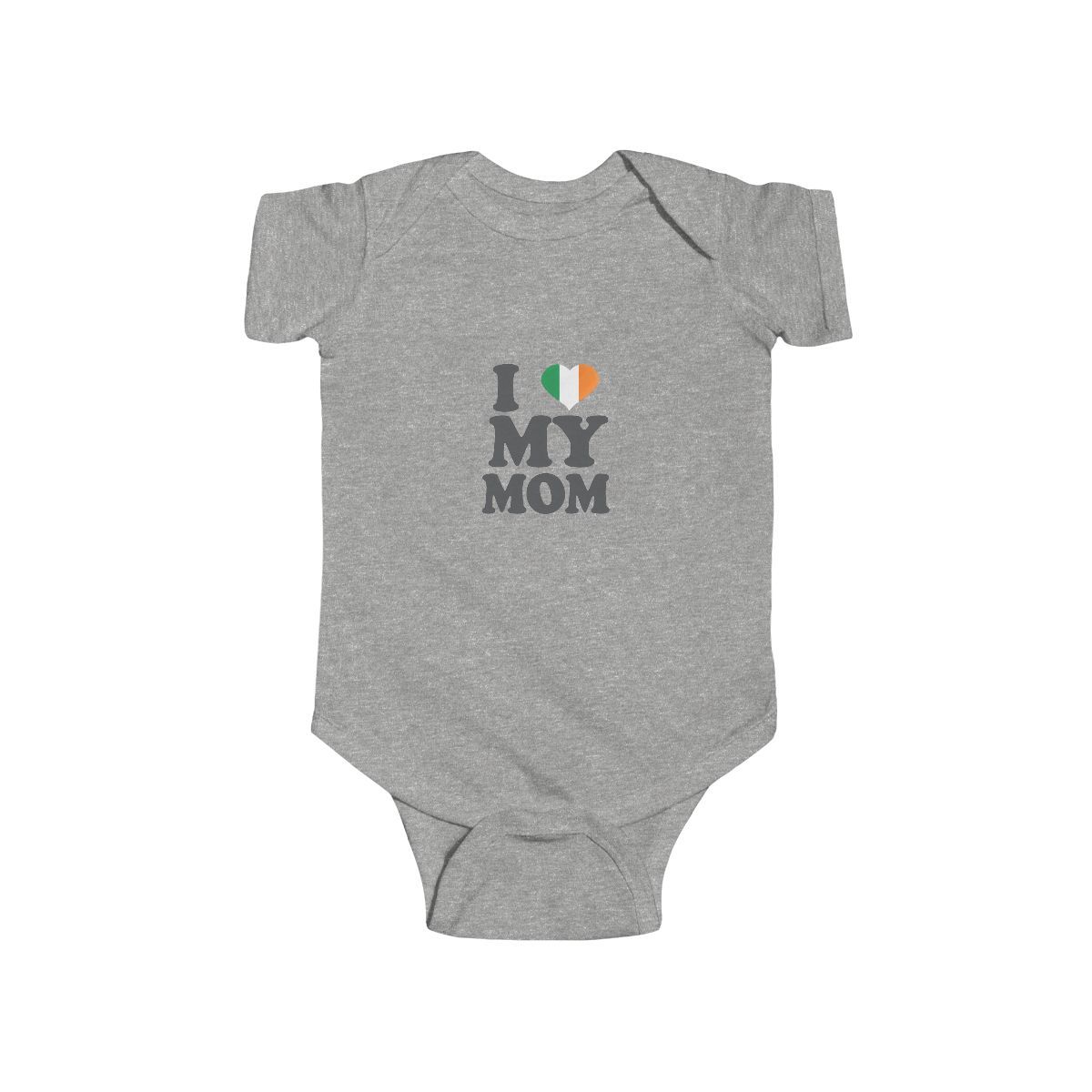 Cute Infant Bodysuit - &quot;I ❤️ My Mom&quot; - Ireland Flag Onesie