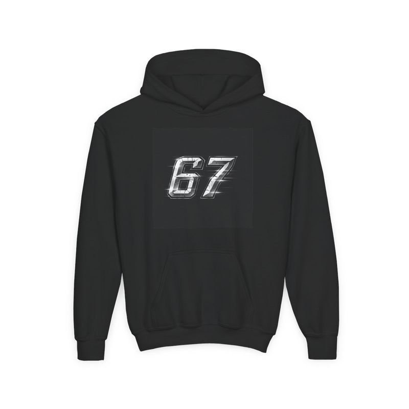 Distressed 67 Number Hoodie | Youth Sweatshirt, Vintage Racing Style