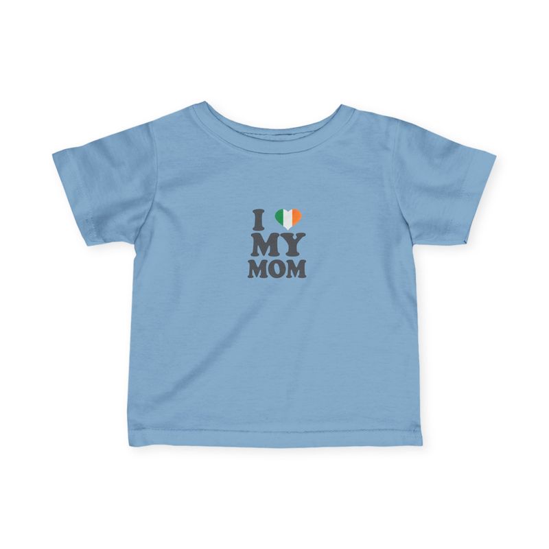 Infant Tee — "I My Mom" Irish Flag Heart Baby Shirt