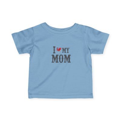 Infant Tee — "I (Heart) My Mom" Welsh Dragon Baby T-Shirt