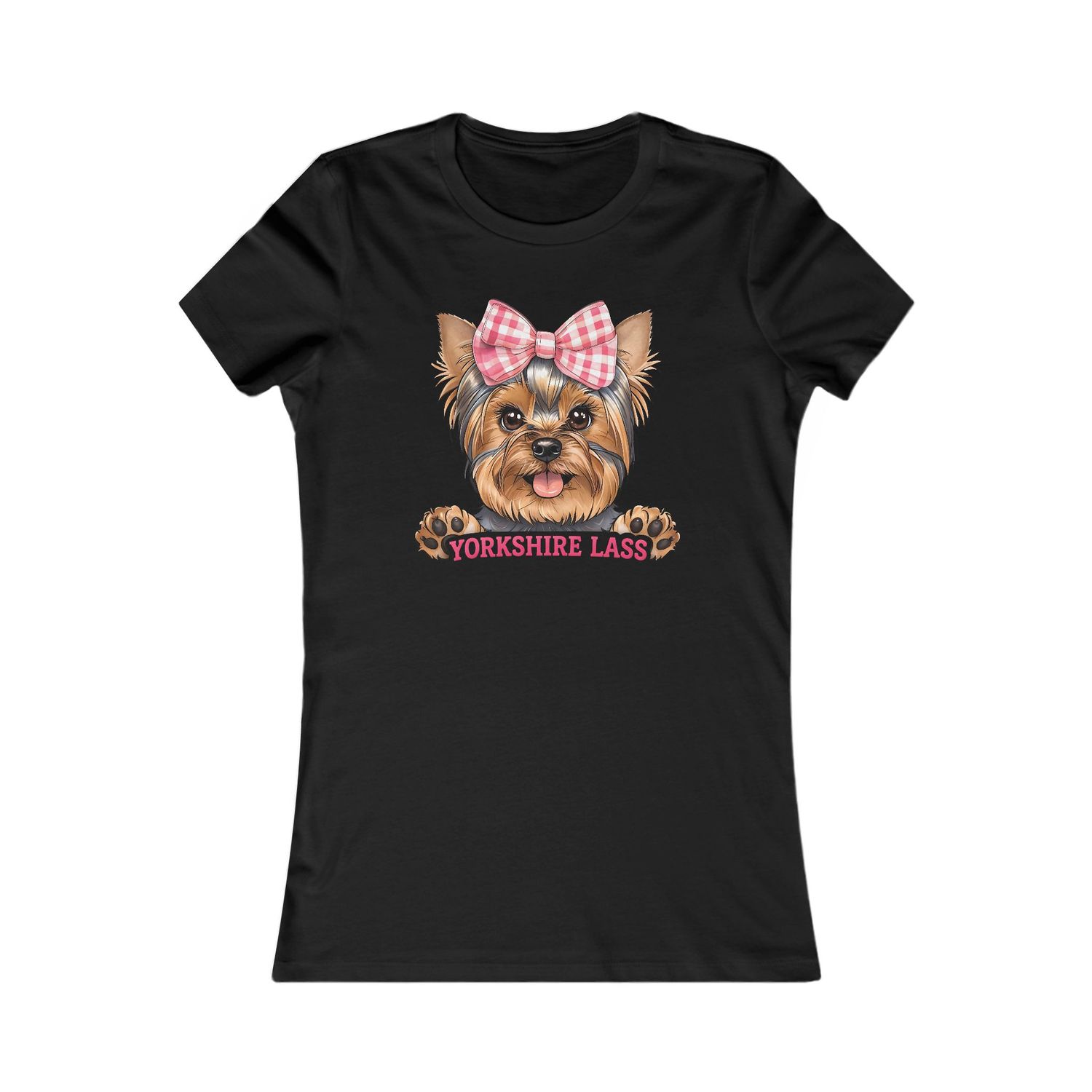 Yorkshire Lass Tee — Cute Yorkie Dog Graphic Women's Shirt
