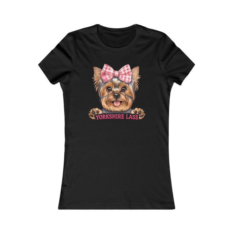 Yorkshire Lass Tee — Cute Yorkie Dog Graphic Women's Shirt
