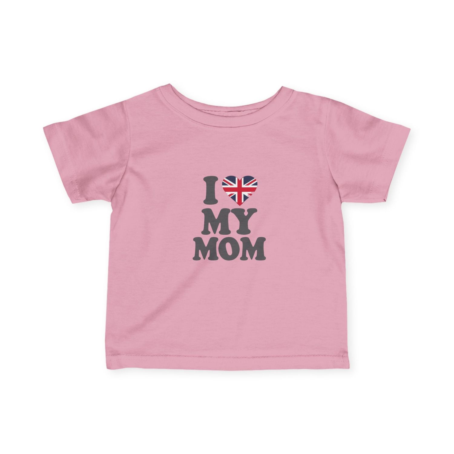 Infant Tee — "I (Union Jackheart) My Mom" Baby Shirt