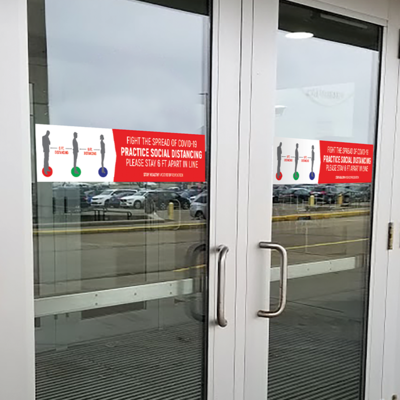 Social Distancing Door Banners