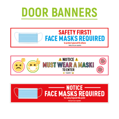 Mask Required Door Banner
