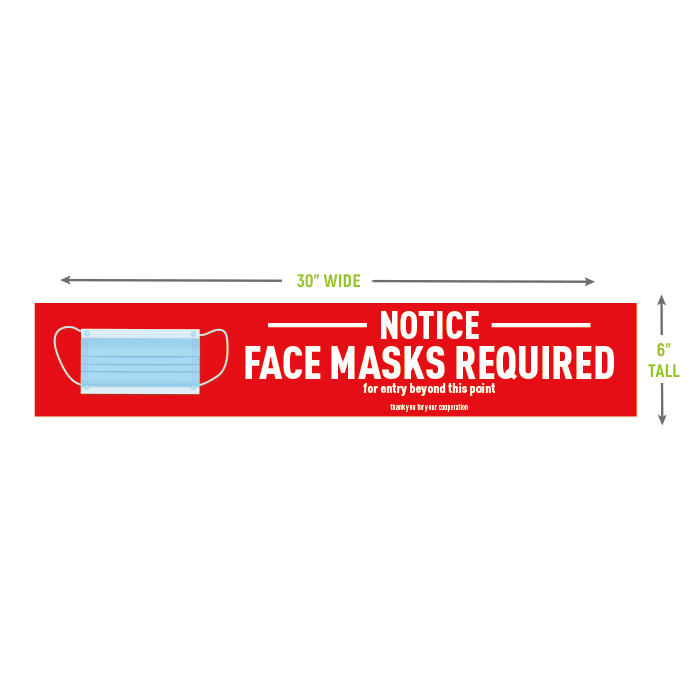 Mask Required Door Banner