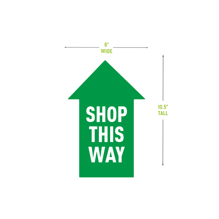 Directional Floor Graphic Arrows, Design Choice: Green
