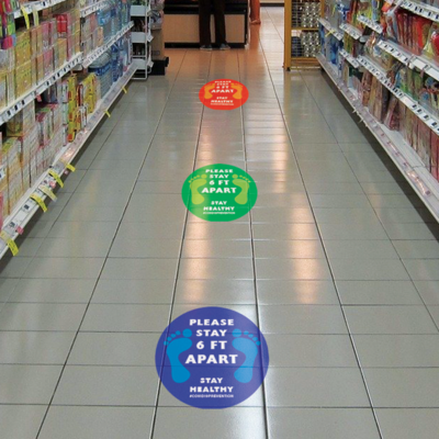 Social Distancing Floor Graphics