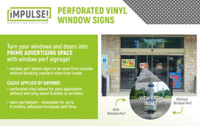 Perforated Window Signs